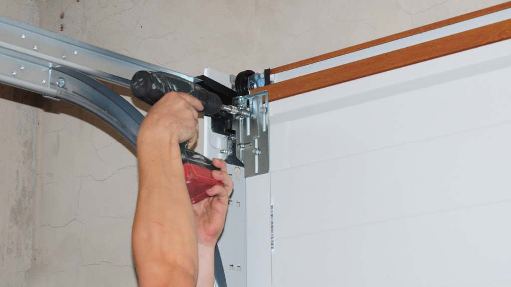 garage door repairs being made